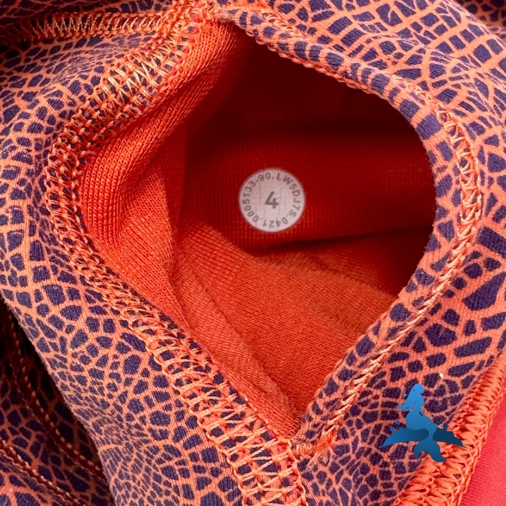 1075 lululemon Wunder Train High-Rise Tight - Size 4 -  Crackle Glaze Orange - Picture 9 of 11